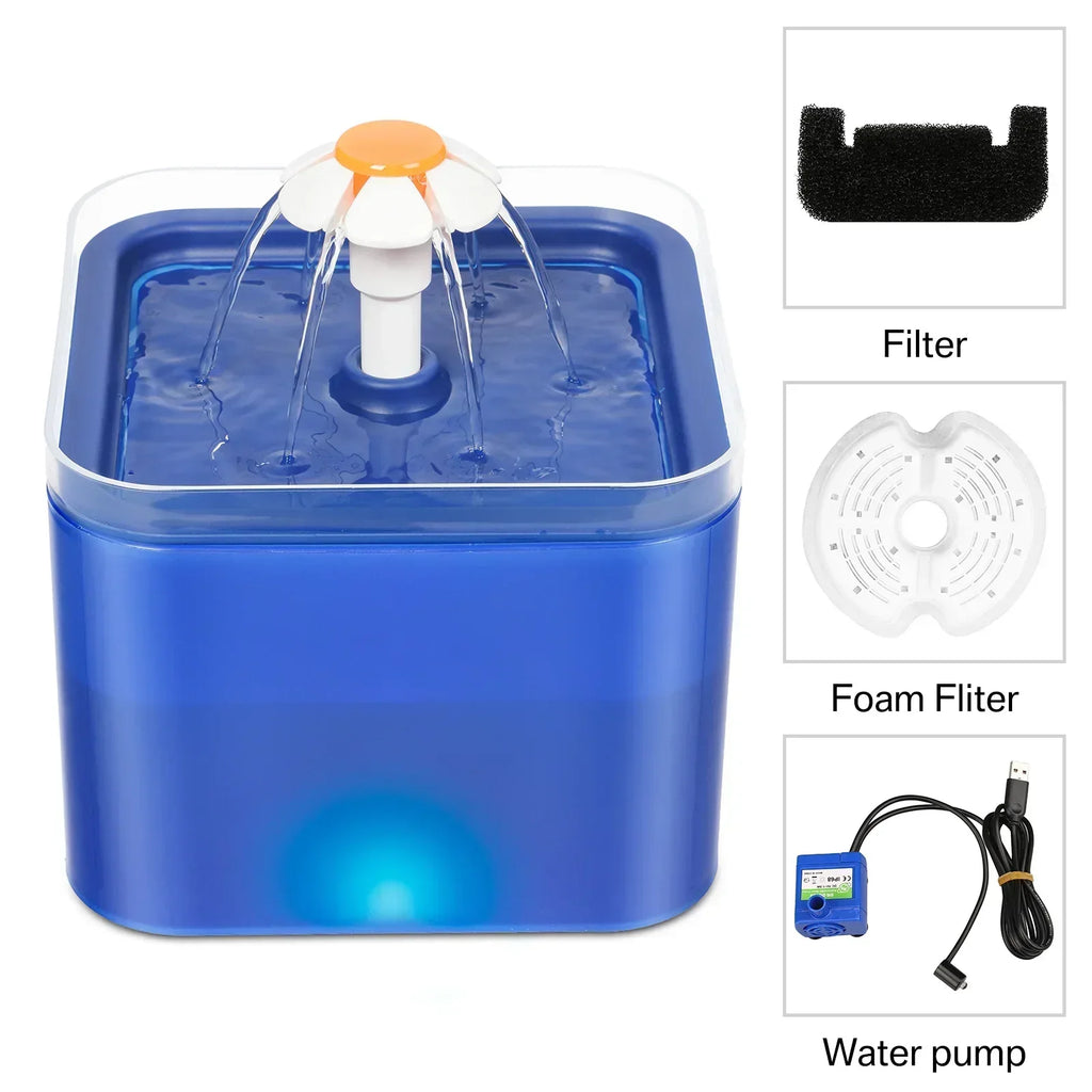 Trinkbrunnen für Katzen & Hunde – 2L, LED & Ultraleise
